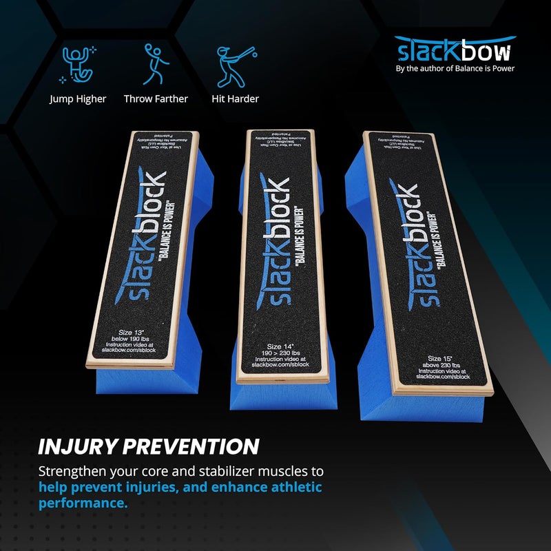 SlackBow SlackBlock Athletic Balance Trainer – Improve Balance, Stability, and Athletic Performance – Condition Your Body and Prevent Injury - Compact and Portable - Image 5